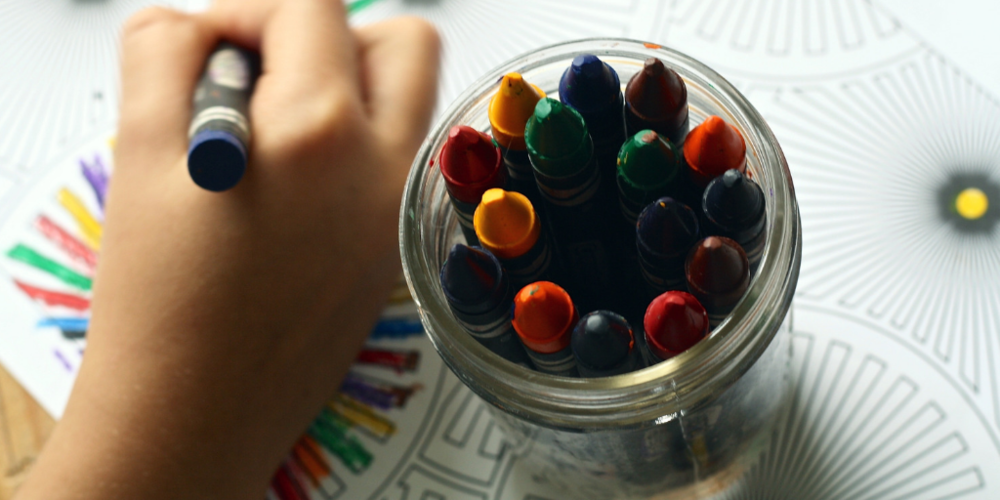 Childcare- Child coloring a picture